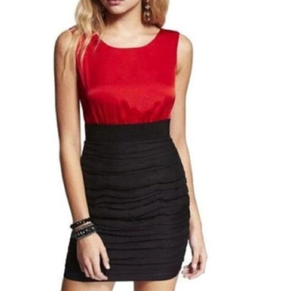 Express Red and Black Mini Dress